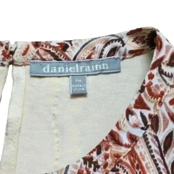 Daniel Rainn Top Womens Medium Boho Peasant Babydoll Romantic Dainty Paisley NWT - Picture 5 of 11